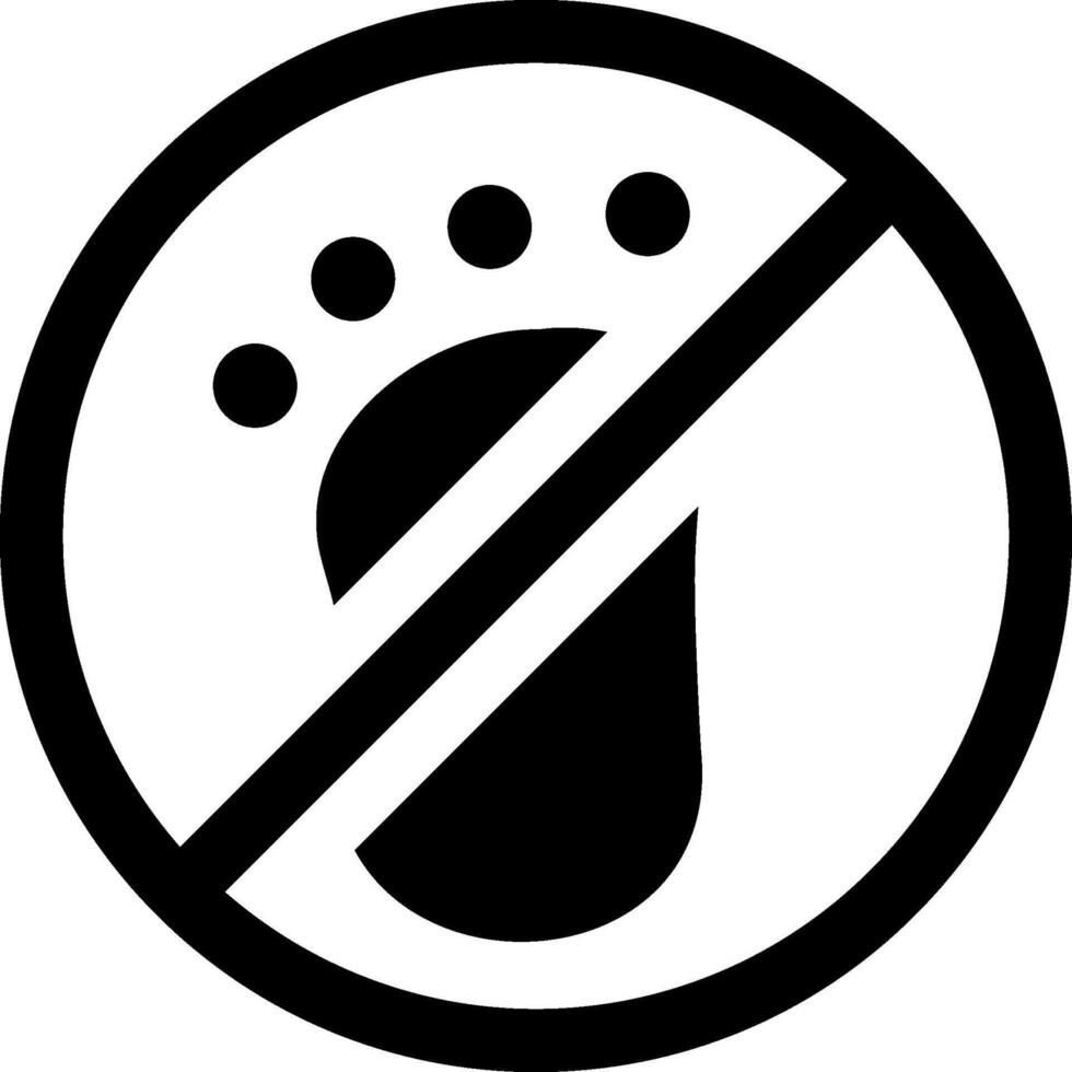 No foot sign vector