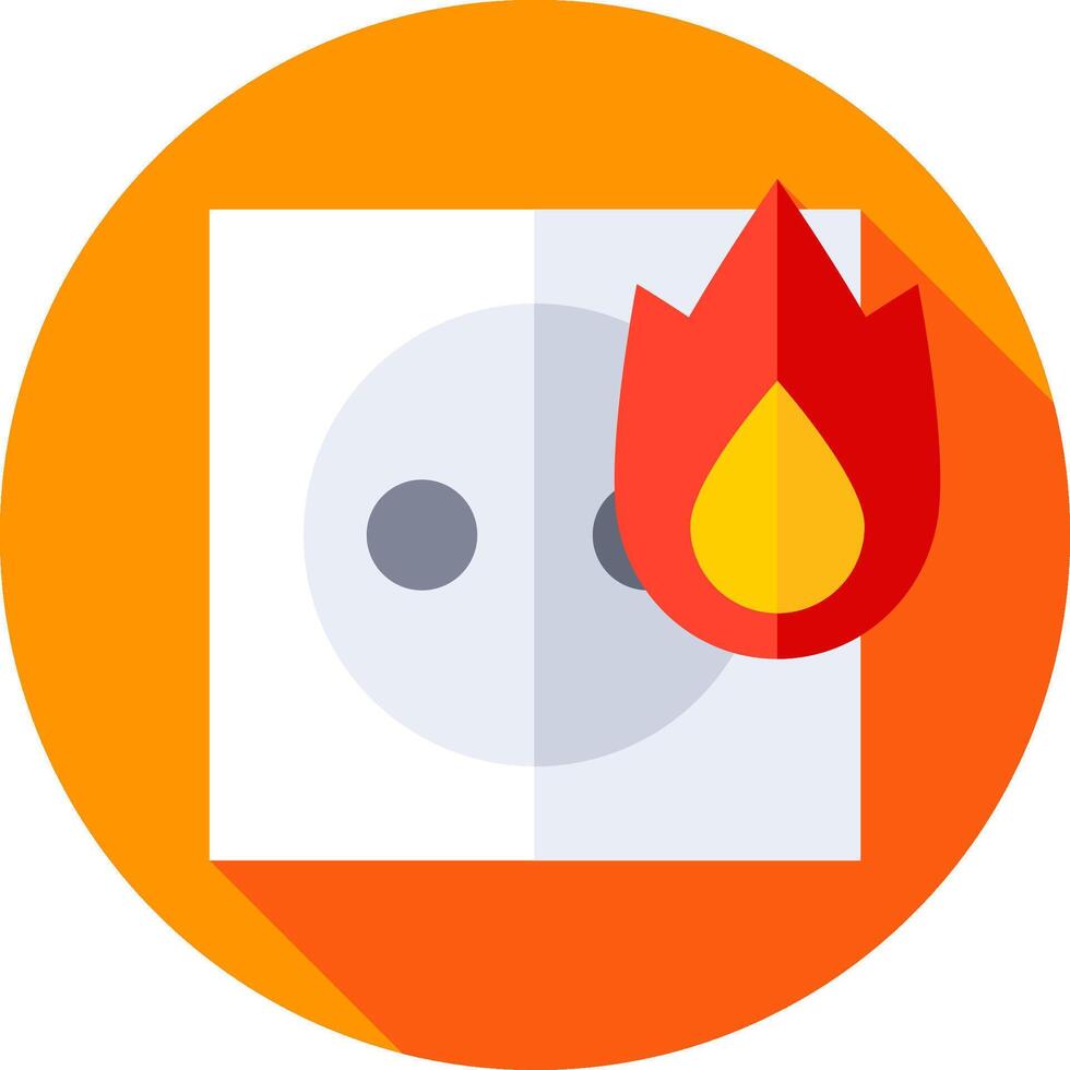 A flat icon of a fire and a plug vector