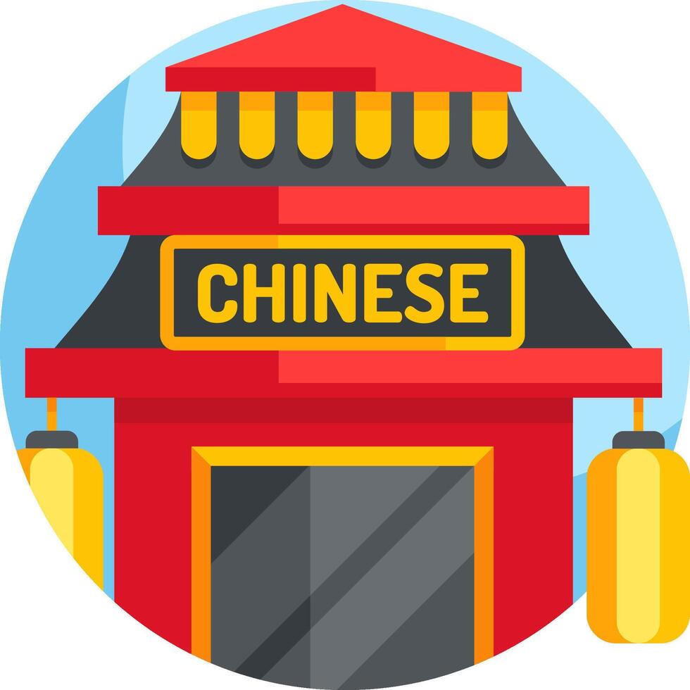 Chinese restaurant icon vector