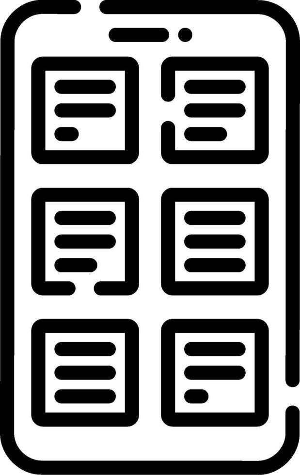A tablet with a list of notes on it vector