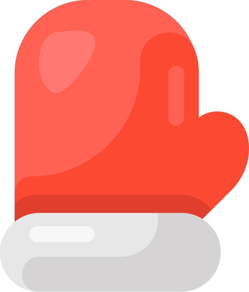 Red mitten icon vector
