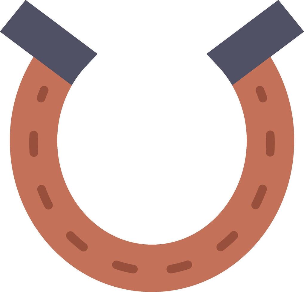 A horseshoe with two sides vector