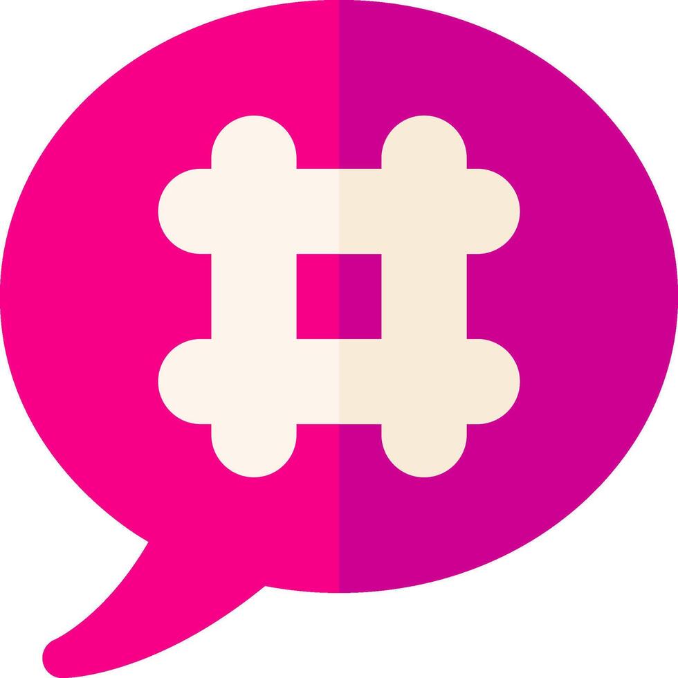 A pink speech bubble with a square shape in it vector
