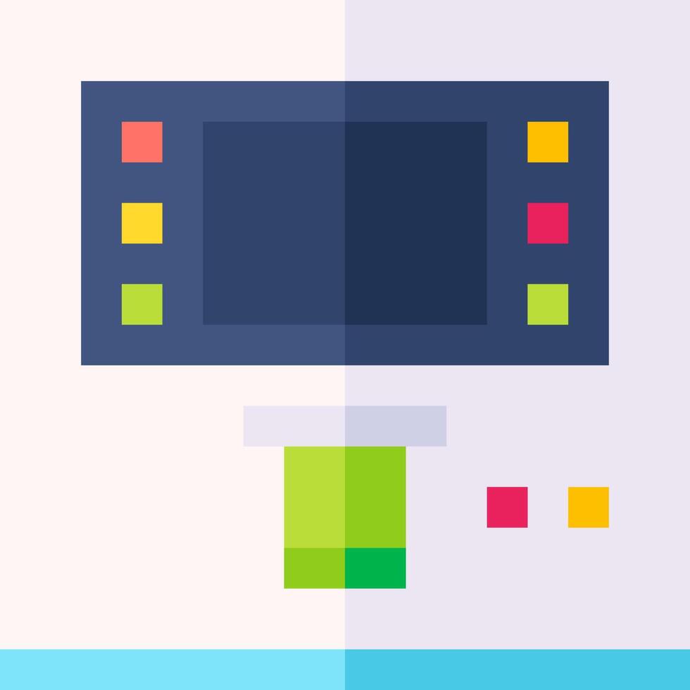 A flat design of a computer screen with colorful squares vector