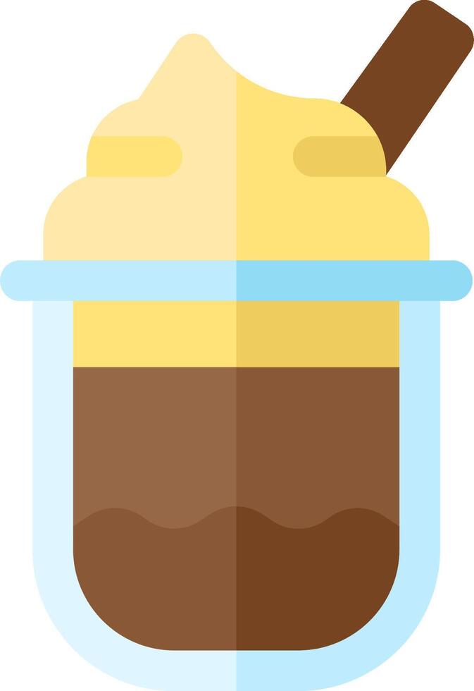 Ice cream with a spoon in it vector
