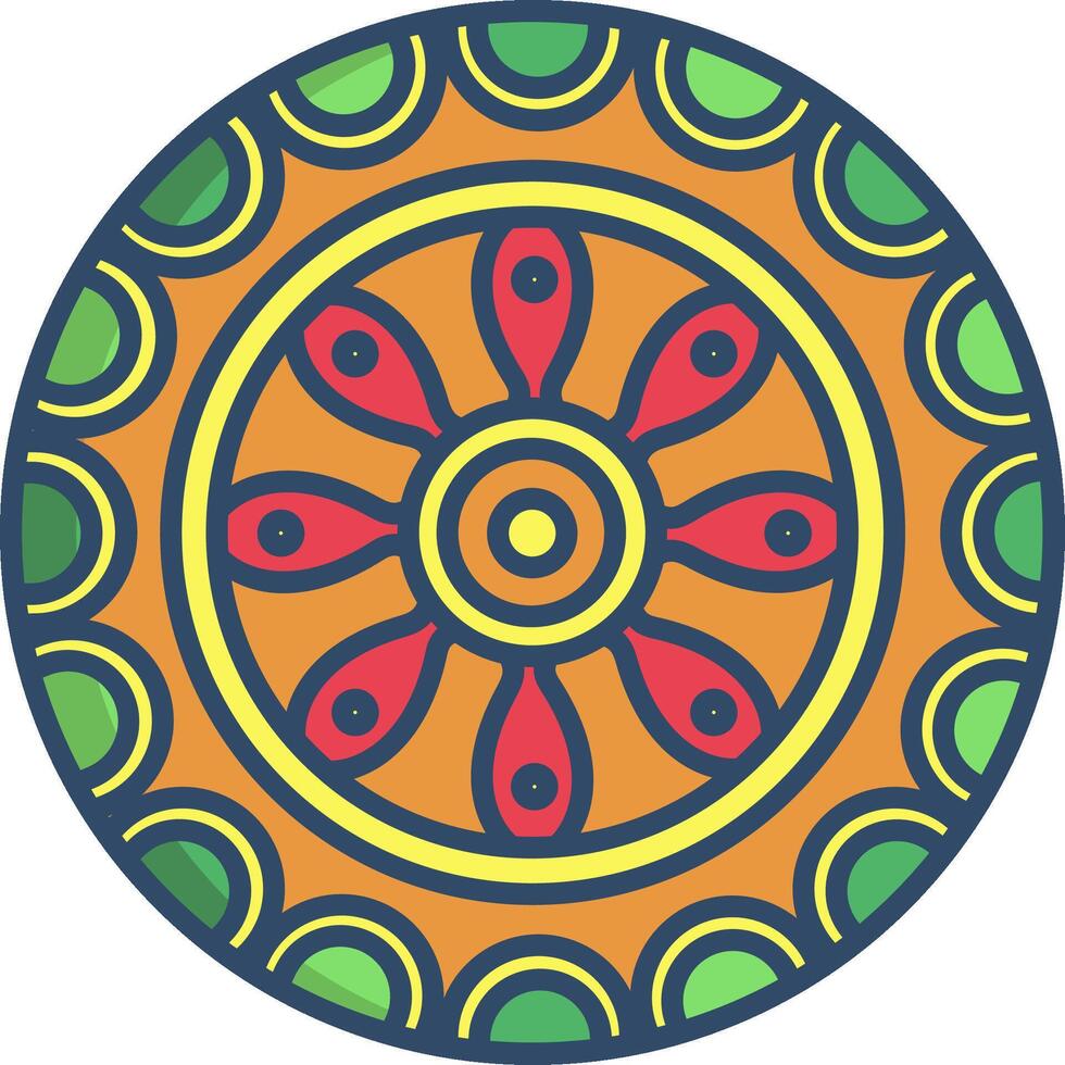 A colorful circular design with a circular pattern vector