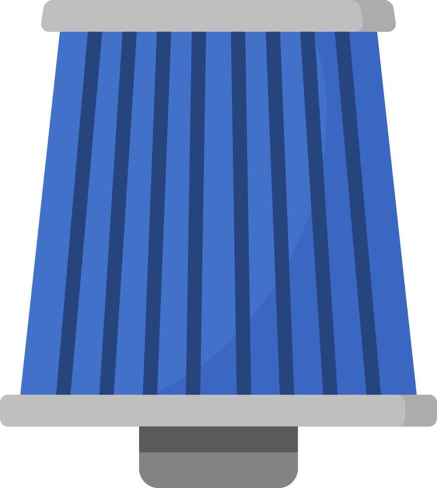A blue air filter on a white background vector