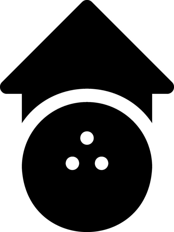 A bowling ball in a house icon vector