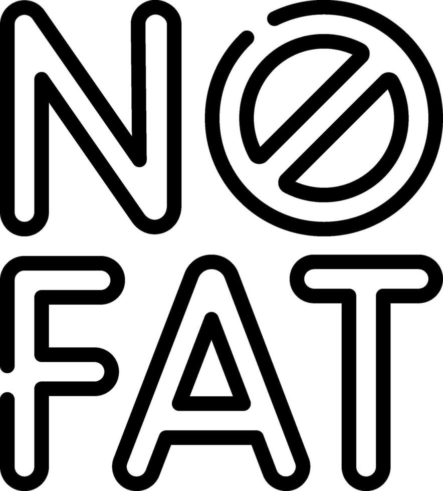 No fat logo vector