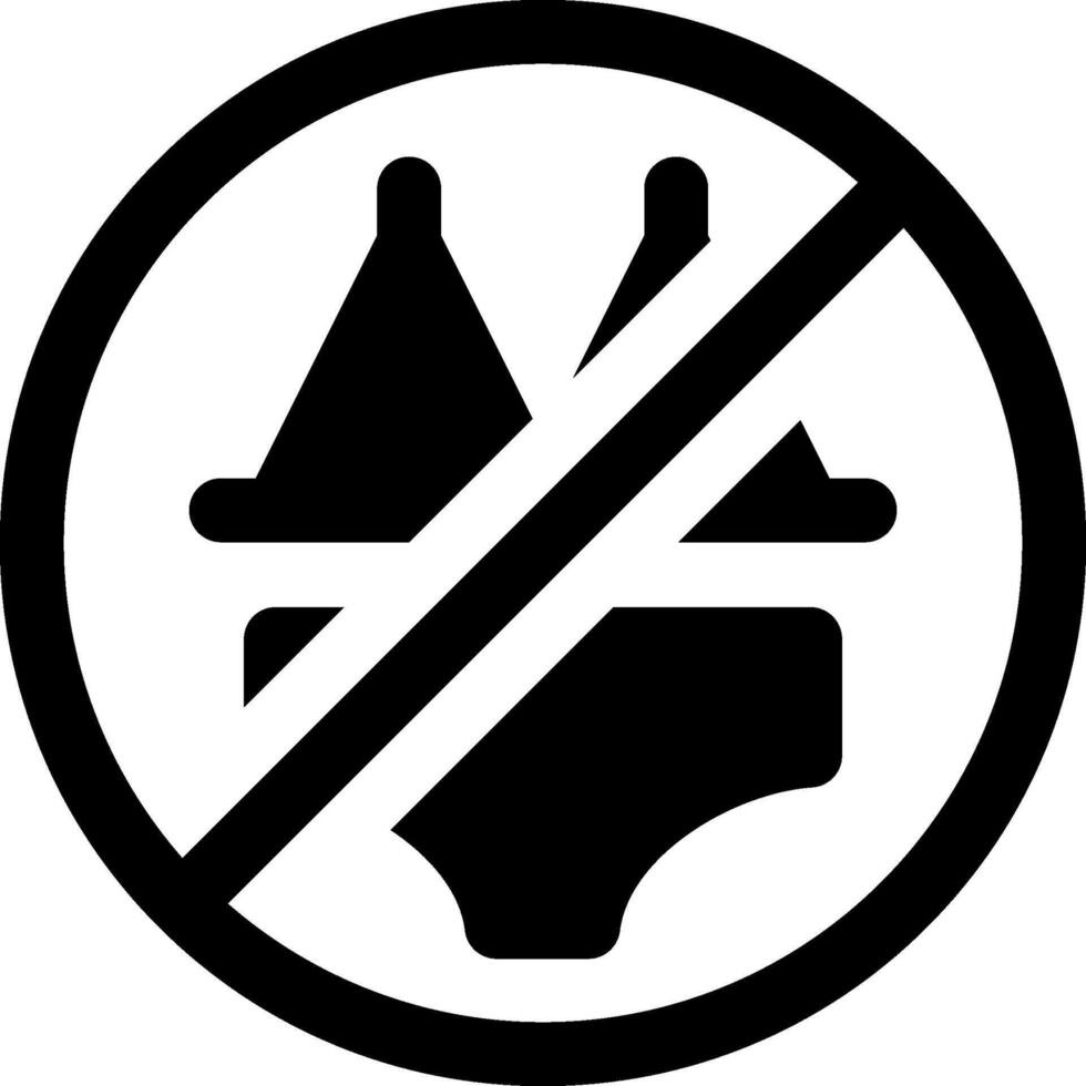 No underwear sign vector