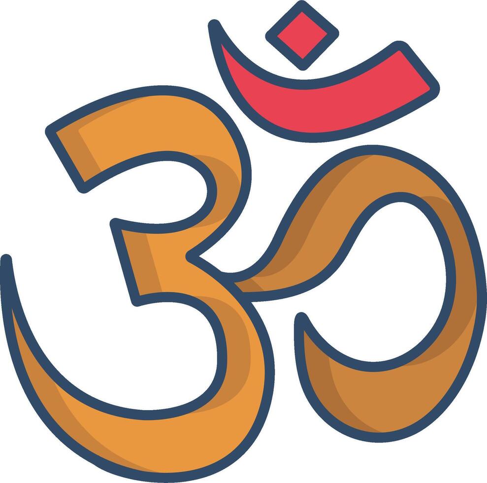 Om symbol, hinduism, indian, hinduism, hinduism, h vector