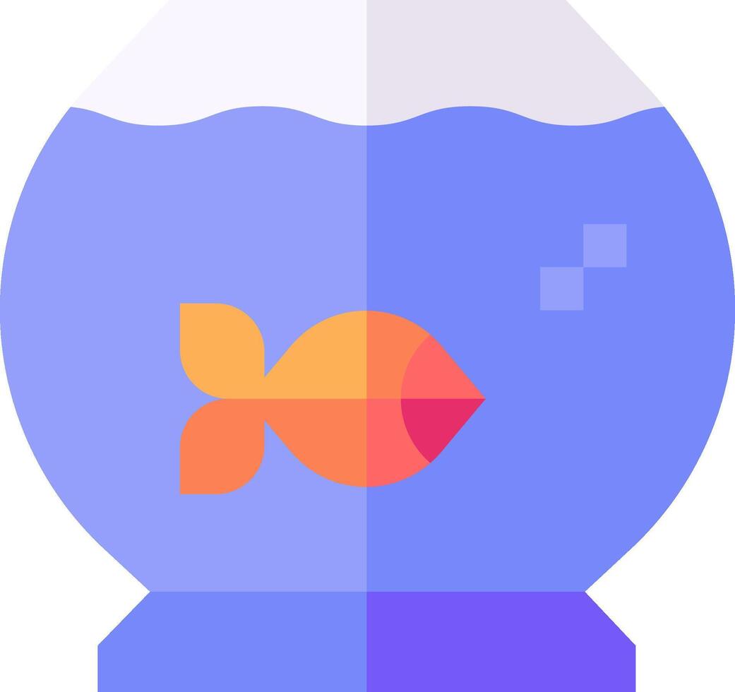 Fish bowl icon vector