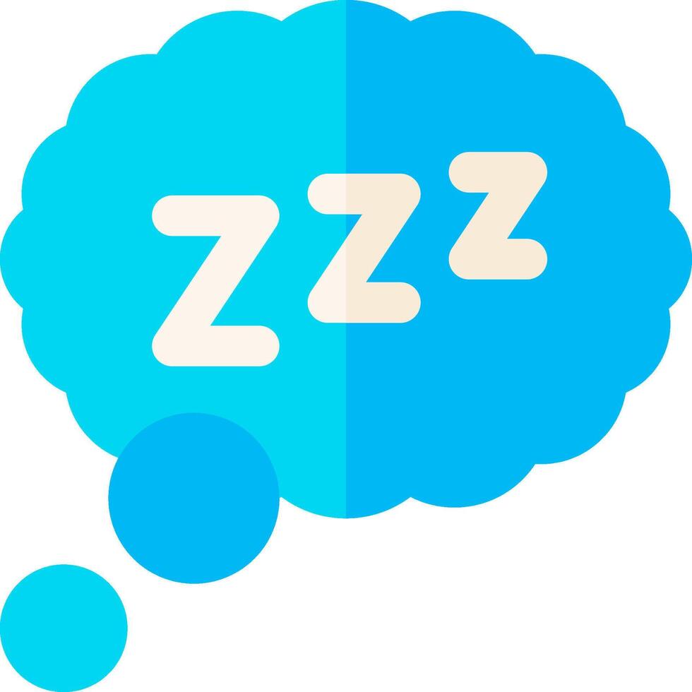 A blue cloud with the word sleep in it vector