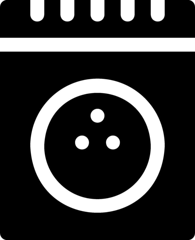 A black and white icon of a washing machine vector