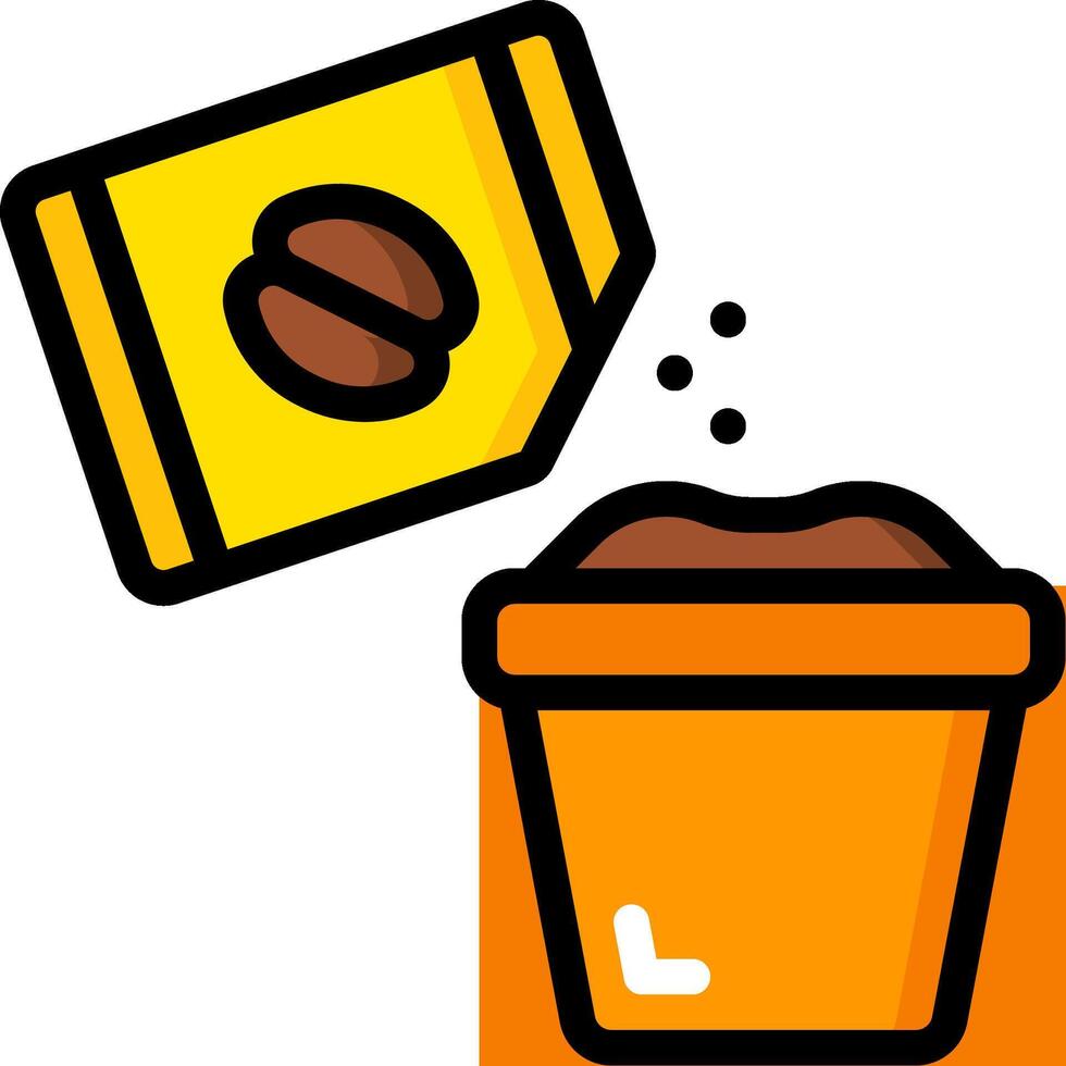 A coffee pot and a bag of coffee beans vector
