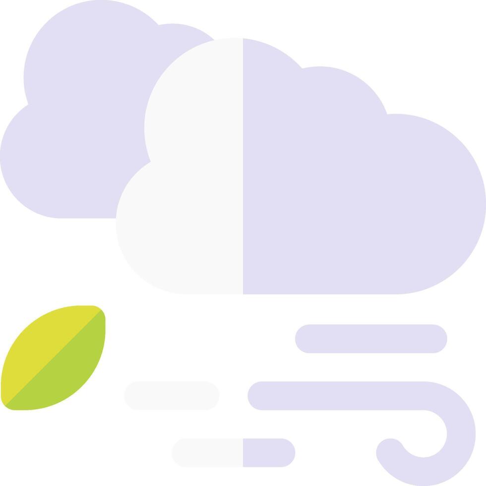 A cloud with a leaf and a leaf on it vector