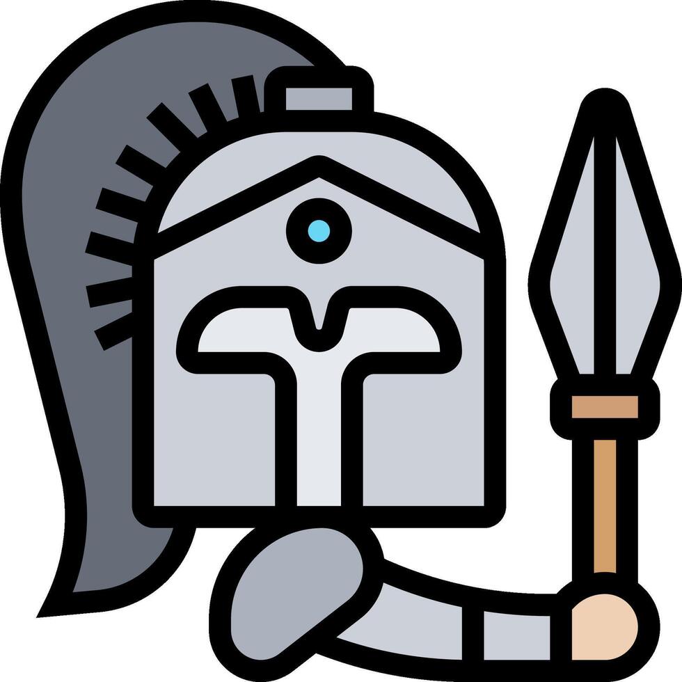 A spartan warrior holding a spear and shield vector
