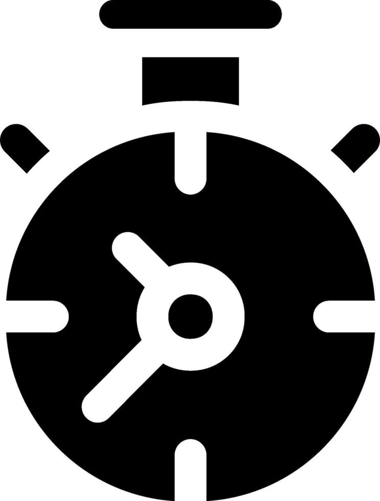 A black and white stopwatch icon vector