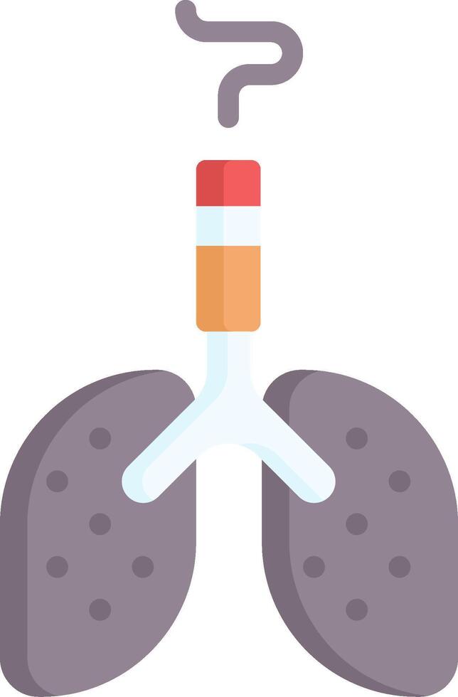 Lungs with a cigarette and a pipe vector