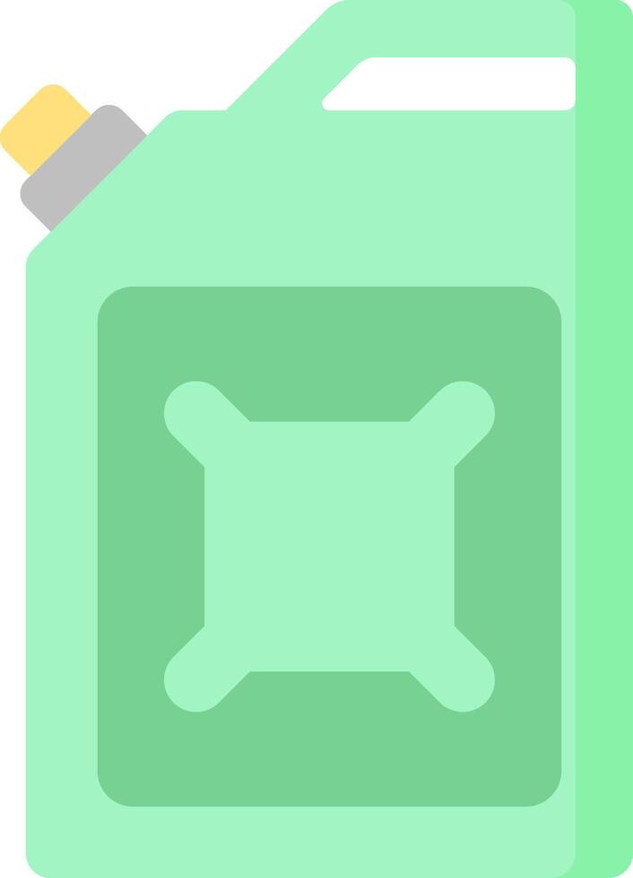 A green jerry can with a yellow handle vector