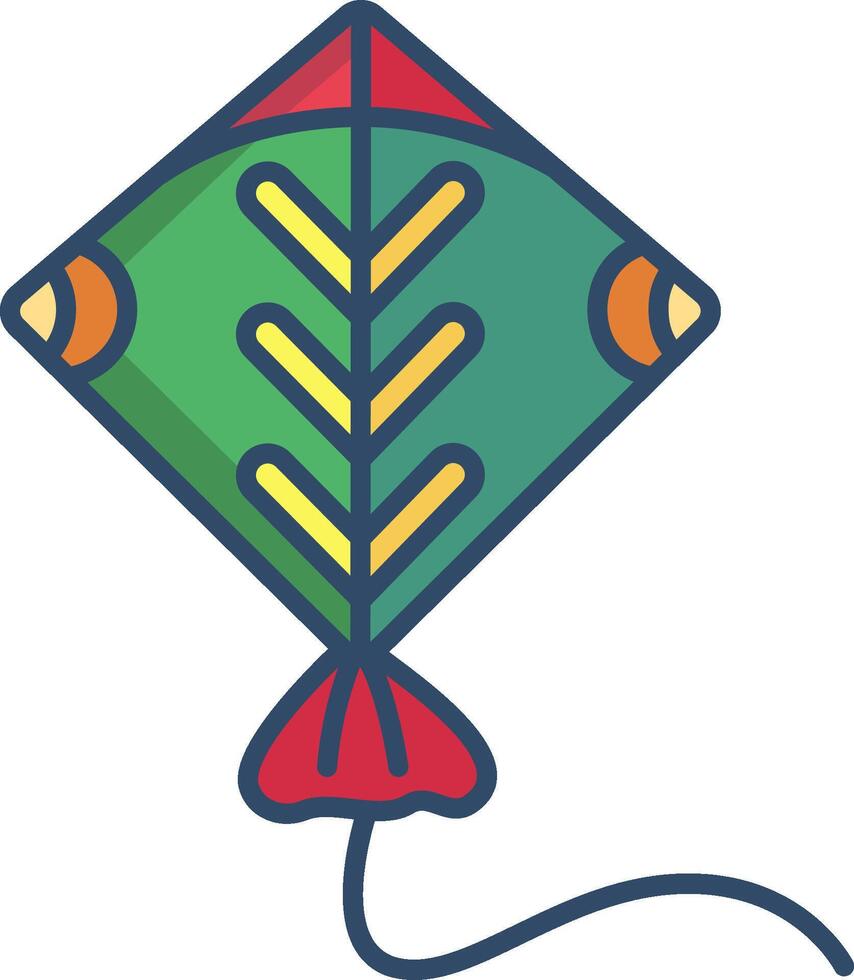 A kite with a fish on it vector