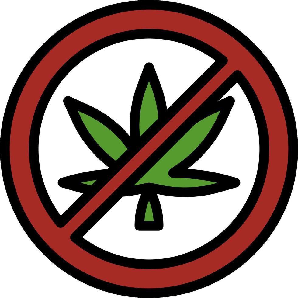 No marijuana sign clipart vector