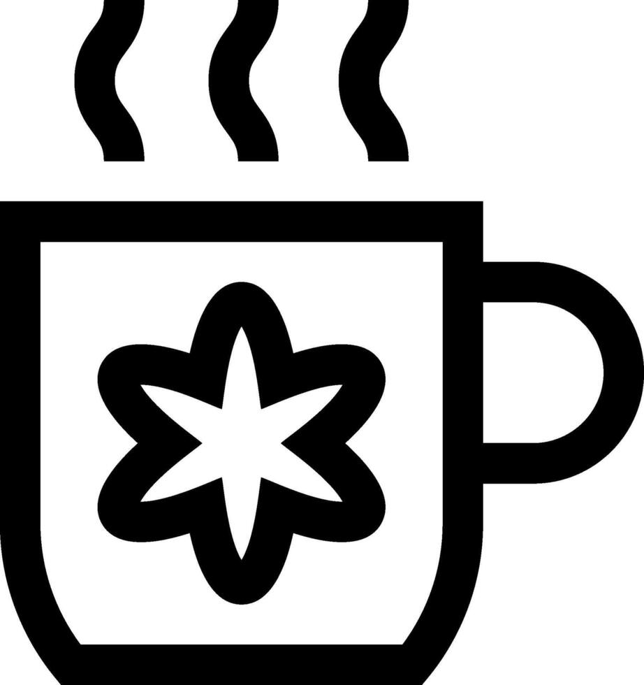 Coffee cup icon with a star vector