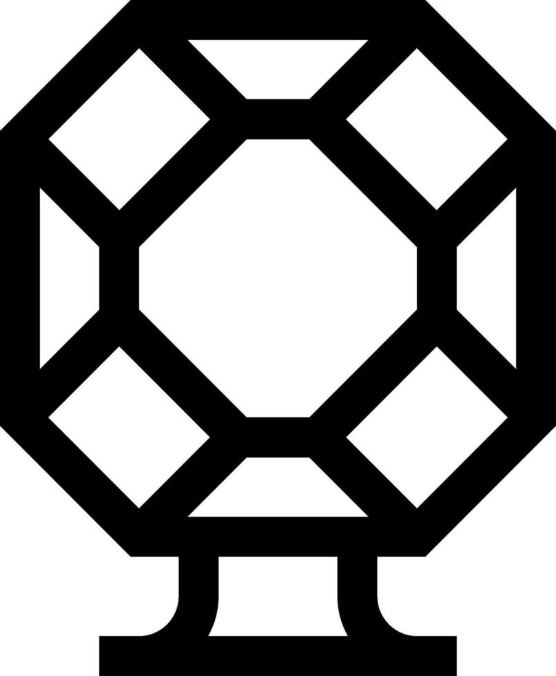 A black and white logo of a diamond vector