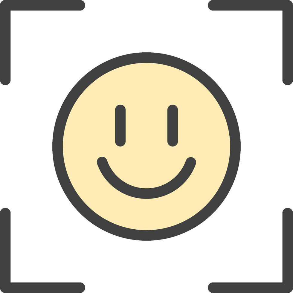 Smile icon in a square frame vector