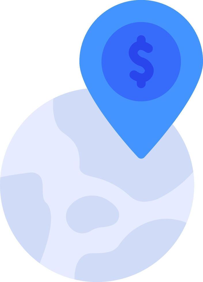 Map pin with dollar sign vector