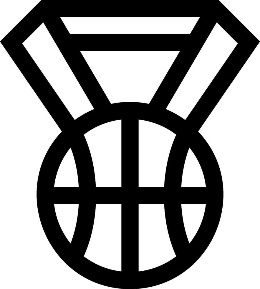 Basketball medal clipart vector