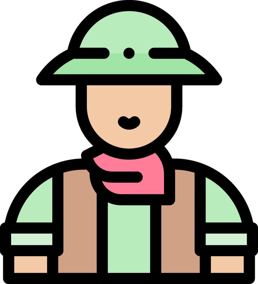 A man in a hat and green shirt vector