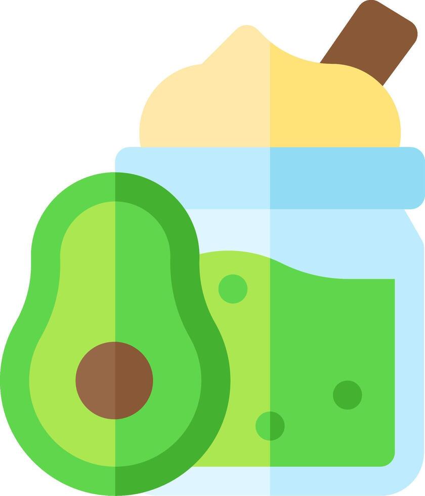 Avocado smoothie icon vector