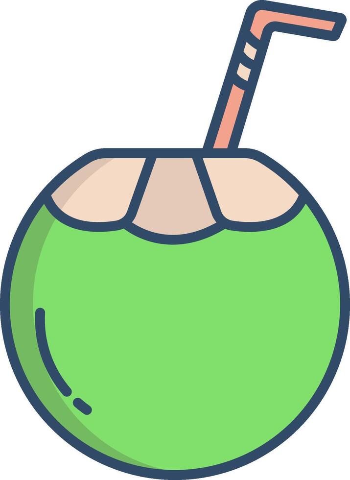 Coconut drink icon isolated on white background vector