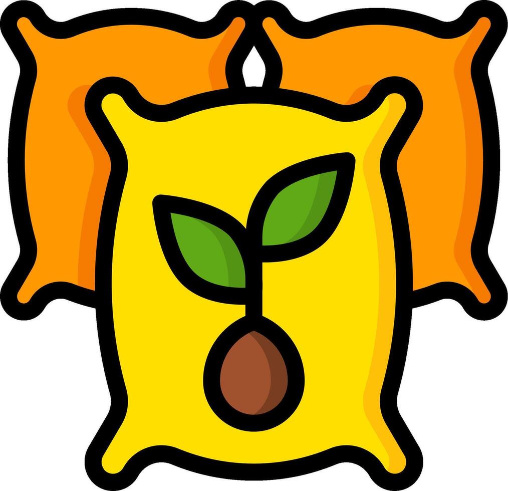 A cartoon plant with two pillows on it vector