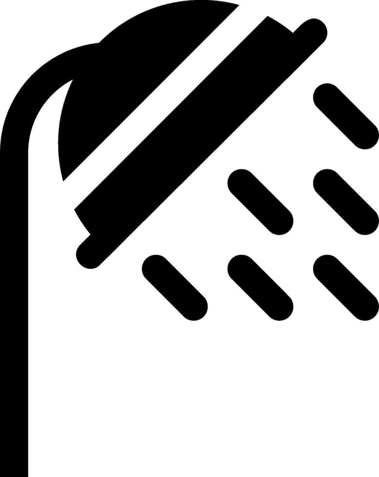 A shower head icon with a black background vector