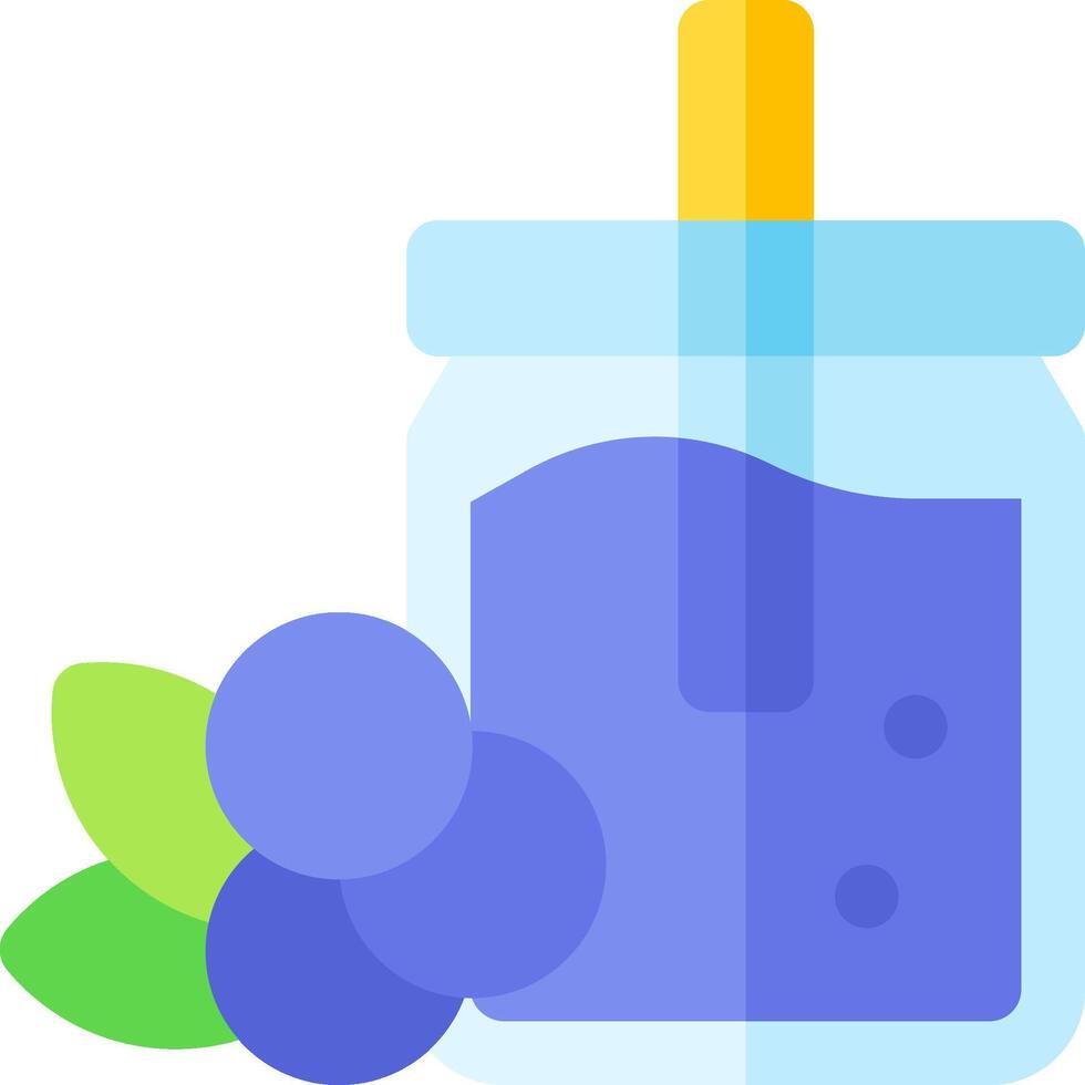 Blueberry smoothie clipart vector