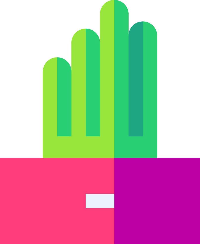 A cactus with a pink and green background vector