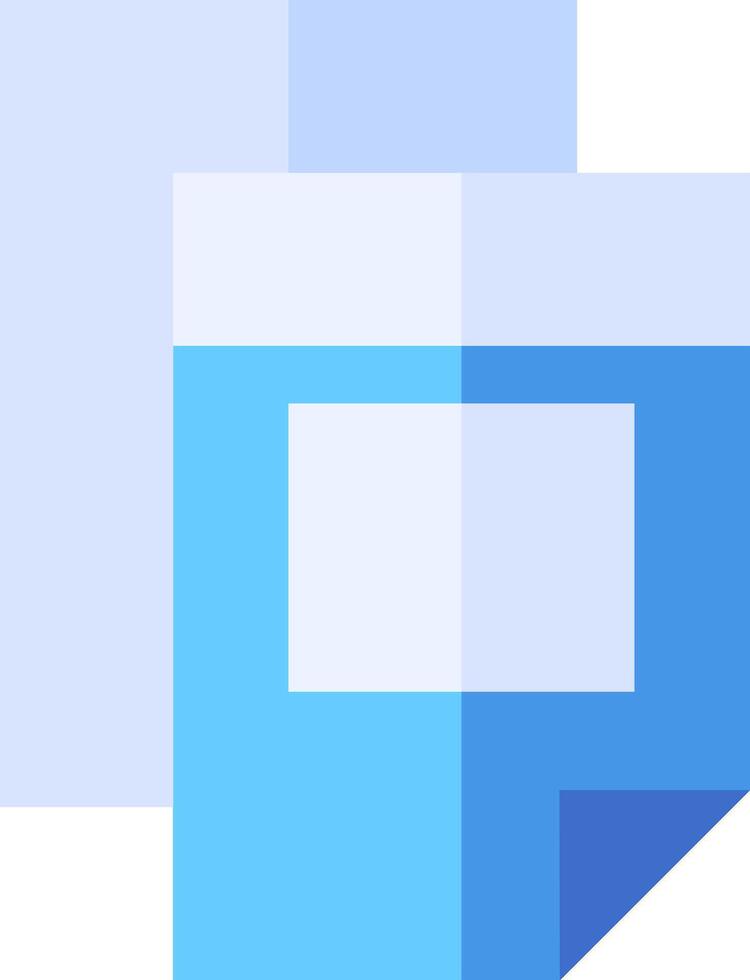 A blue square with a white background vector