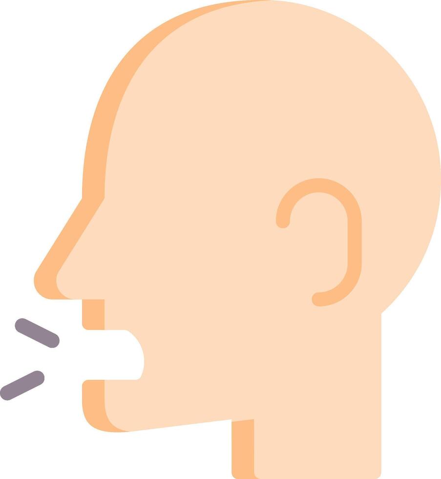 A man's head with a mouth open vector