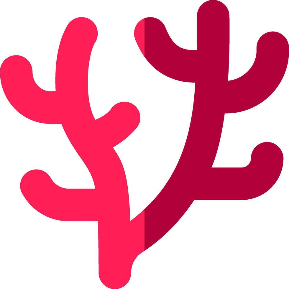 A red coral on a white background vector
