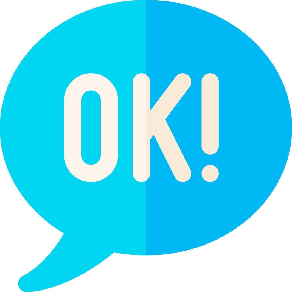 Ok speech bubble vector
