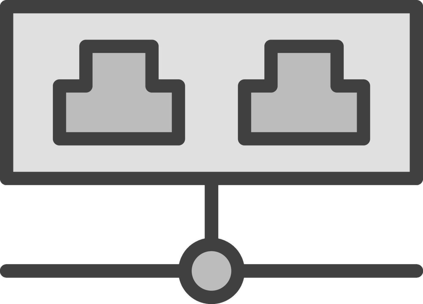 A black and white image of a computer monitor vector