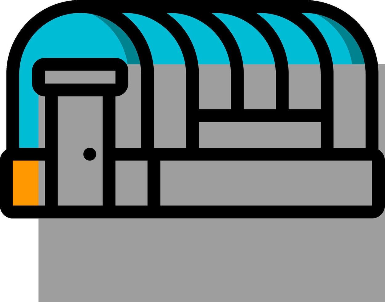 A blue and orange sign with a sign that says hotel vector