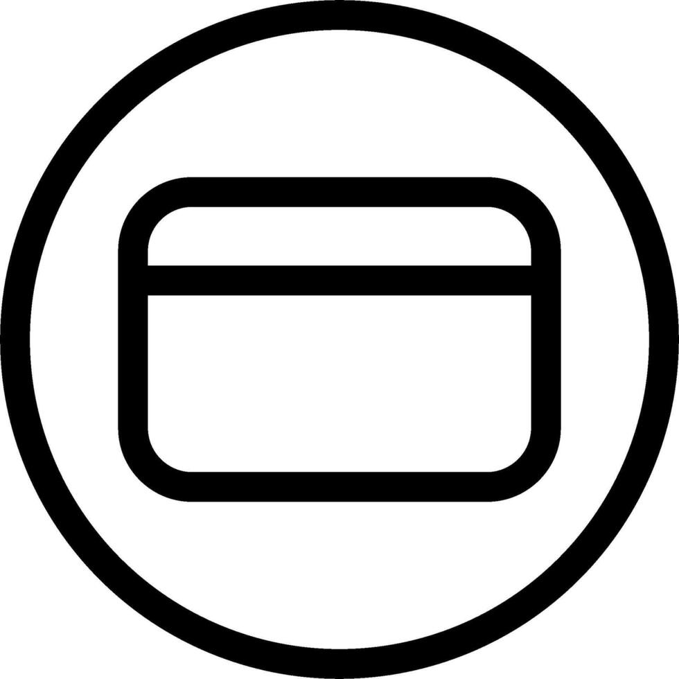 A black and white image of a credit card vector