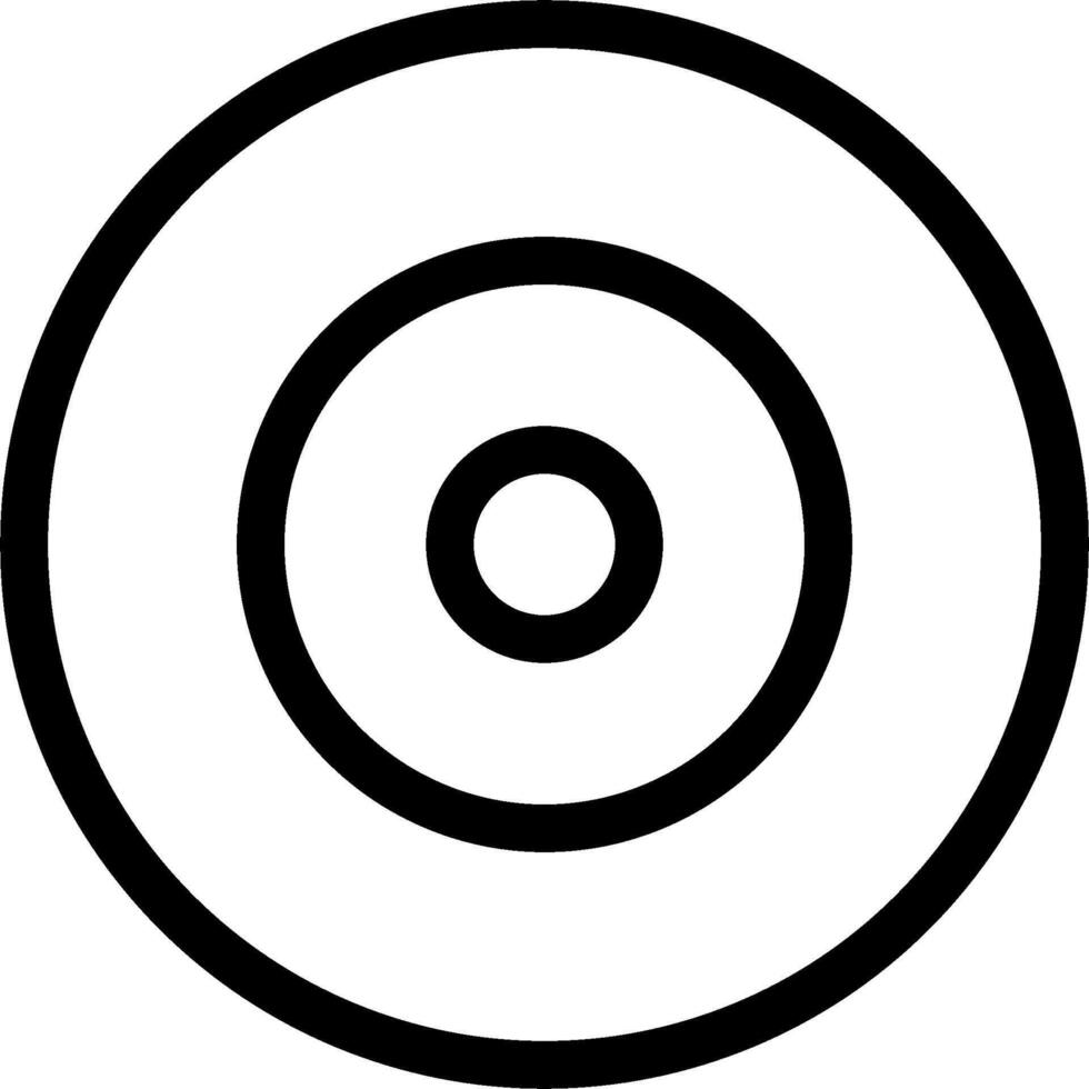 A black and white circle with a target in the center vector