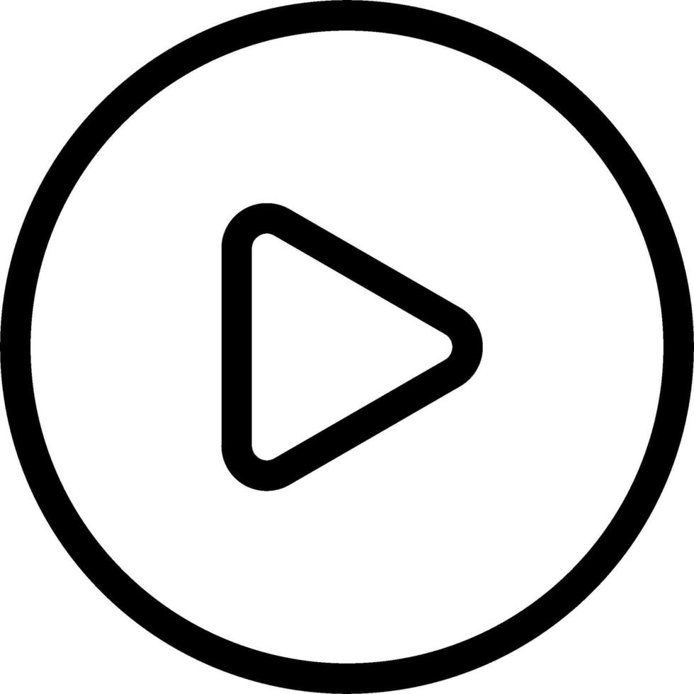 Play button icon in a circle vector