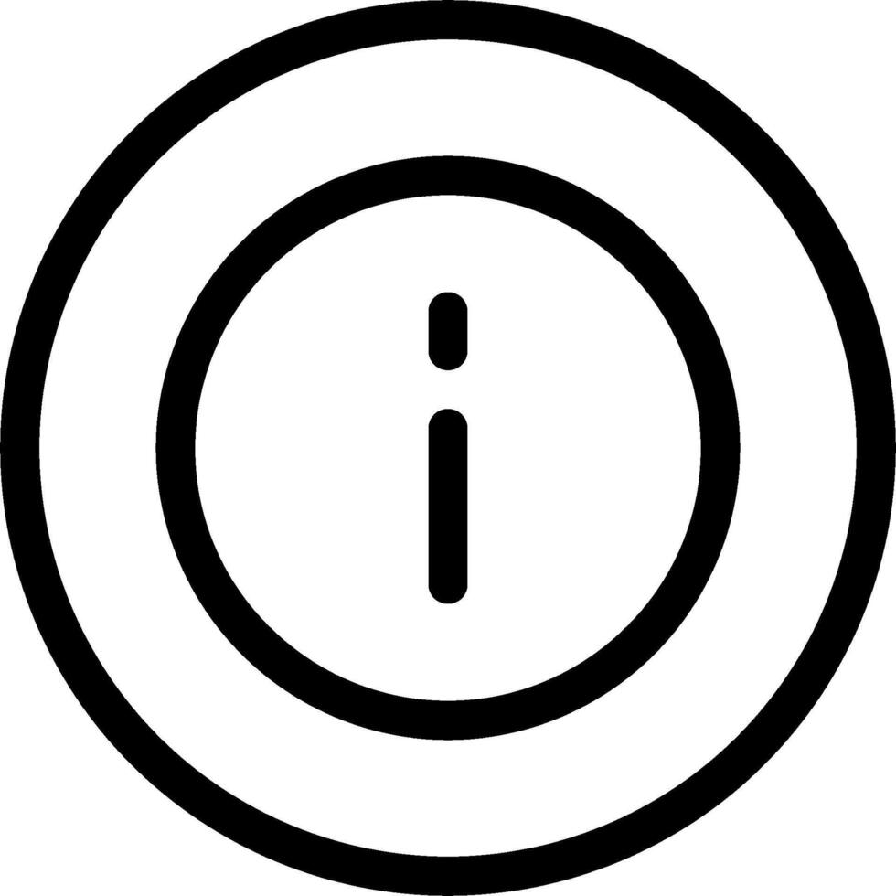 An icon of a button with the letter i in it vector