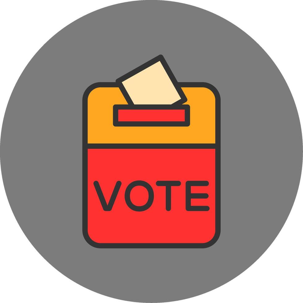 Voting Filled Grey Circle Icon vector