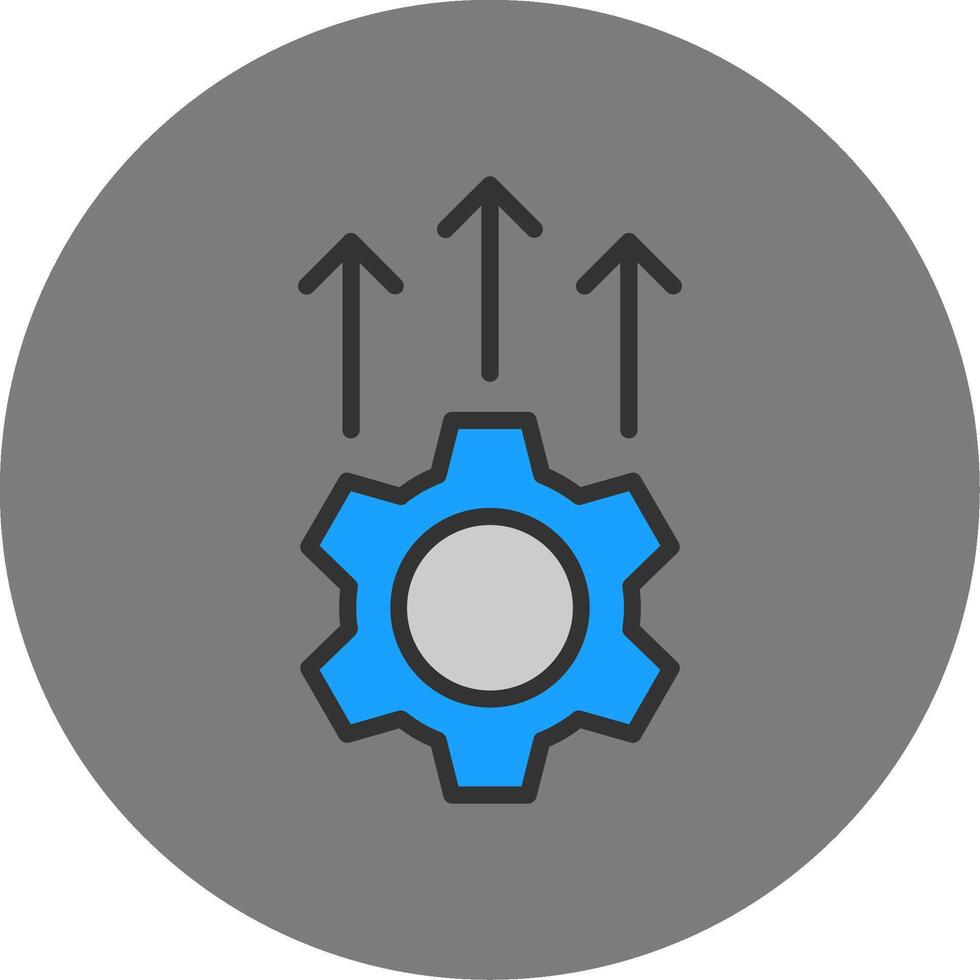 Development Filled Grey Circle Icon vector